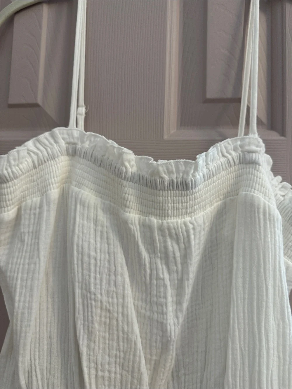 Womens NWT Entro Cream Ruffled One-Piece Romper